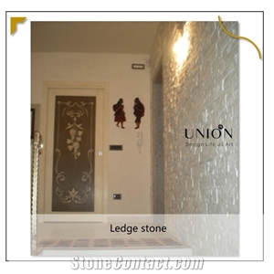 Pure White Quartize Glued Format Wall Stacked Stone Veneer