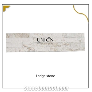 Sliver Snow Pure Color Ledge Stone Veneer for Backgroup Deco