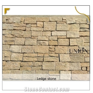 Yellow Granite Tiger Skin Wall Cladding Cultural Ledge Stone