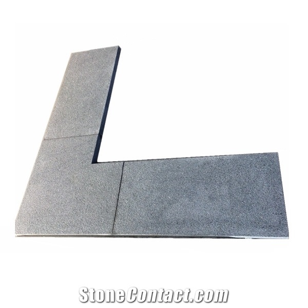 Chinese Grey Granite Exterior Straight Edge Pool Capping
