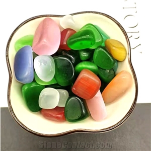 Crystal Gravel Cats Eye Gravel Chip Reiki Hand Decoration