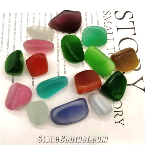 Crystal Gravel Cats Eye Gravel Chip Reiki Hand Decoration