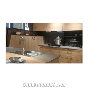 Engineered Grey Quartz Stone Kitchen Countertop