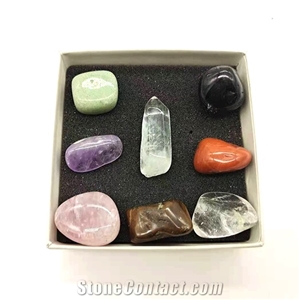 Gravel Crystal Meditation Palmseven Chakra Reiki Set