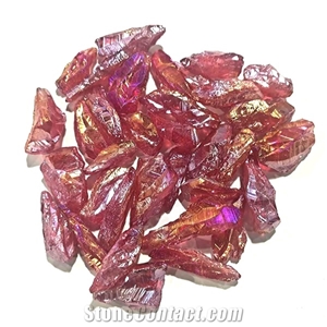 Quartz Red Aqua Aura Spirit Crystal Stone Points Of Sale