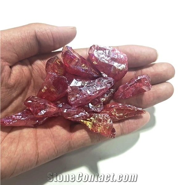Quartz Red Aqua Aura Spirit Crystal Stone Points Of Sale
