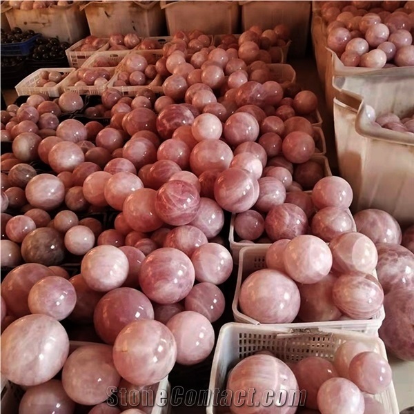 Rose Quartz Crystal Sphere Custom Natural Pink Magic Ball