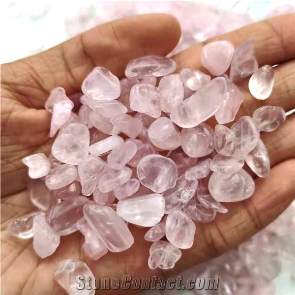 Rose Quartz Crystal Tumbled Pink Chip Gravel Decoration