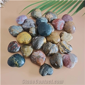 Wholesale Natural Ocean Jasper Healing Heart for Gift