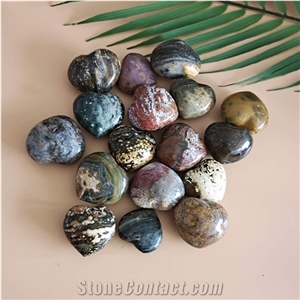 Wholesale Natural Ocean Jasper Healing Heart for Gift