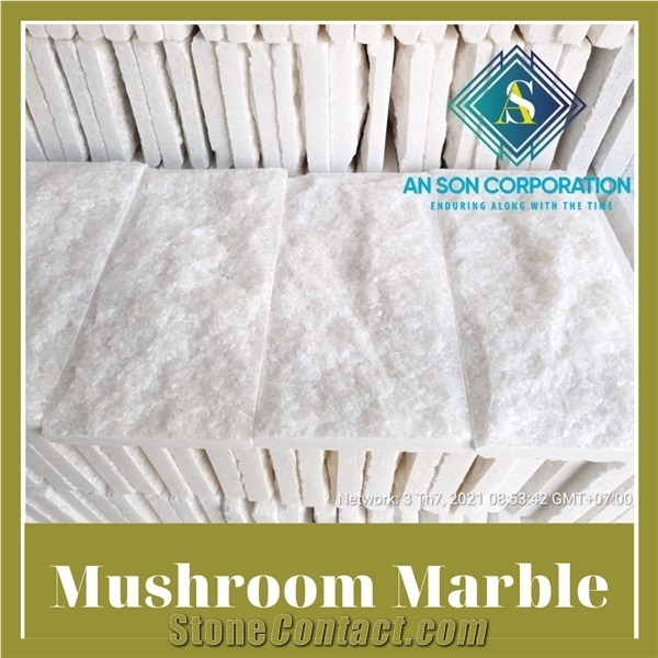 Ascdl001 White Mushroom Face Marble