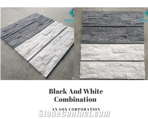 Black and White Combination Stone Veneer,Cultured Stone