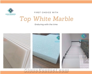 Diamond White Marble-Stone Stair/Steps