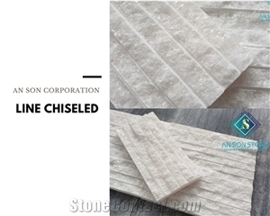Line Chiseled Marble Wall Panel
