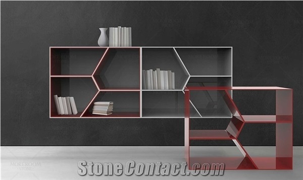 Artificial Marble Acrylic Resin Sheets Transtones Bookshelf