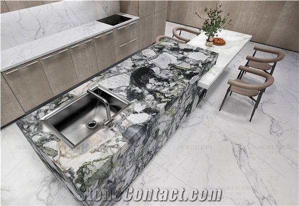 China Cold Jade Sintered Stone Kitchen Counter Top
