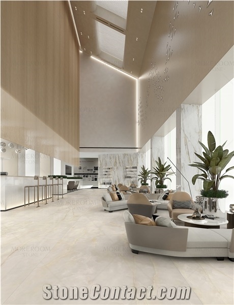 China White Sintered Stone Slabs For Indoor Floor