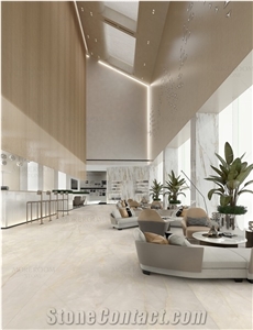China White Sintered Stone Slabs For Indoor Floor
