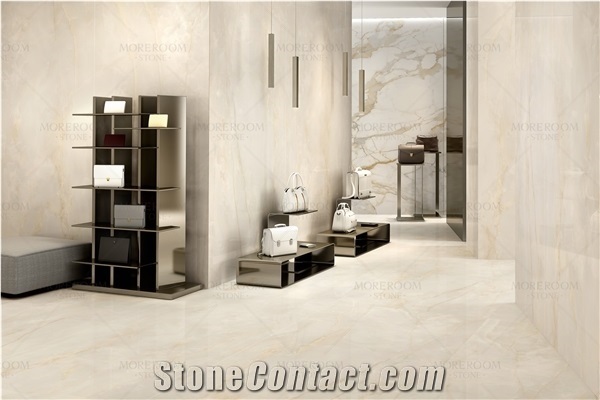 China White Sintered Stone Slabs For Indoor Floor