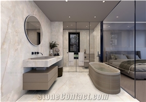 White Sintered Stone Slabs For Bathroom