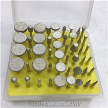 50pc Diamond Burr Bit Set for Rotary Tool 50pc Diamond Burr Bit Set for Rotary Tool