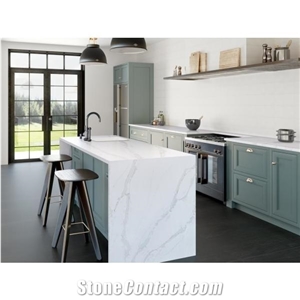 Calacatta Manmade Quartz Kitchen Counter Top China Calacatta Manmade Quartz Kitchen Counter Top China