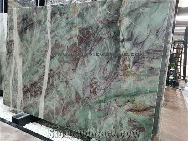 Botanic Bordeaux Quartzite, Moldavite Crystal Quartzite