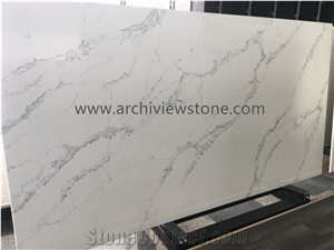 Calacatta Gold Quartz Slabs for Countertop