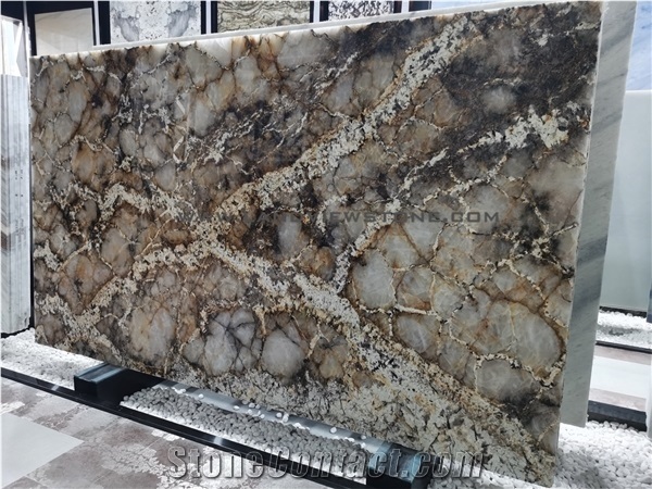 Crystal Yellow Crystal Maximus Gold Granite Slabs