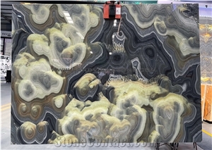 New Green Cloudy Onyx Backlit Onyx Slab New Green Cloudy Onyx Backlit Onyx Slab