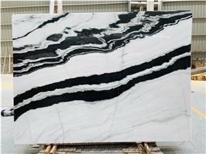 Panda White Marble Bianco Lasa Macchina Vecchia Marble Tiles