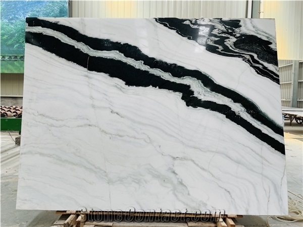 Panda White Marble Bianco Lasa Macchina Vecchia Marble Tiles