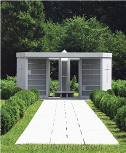 Blue Gray and Midnight Mist Granite Columbaria Niche