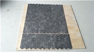 Black Marble Dark Blue Natural Stone Mosaic Inner Decoration
