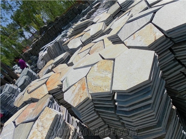 Cheap Chinese Rusty Slate Culture Stone Flagstone Terrace