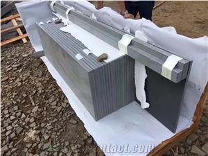 China Cheap Black Grey Basalt Step Andesite Tread Threshold