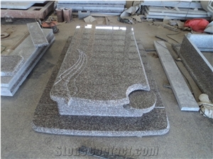Natural Brown Rose Red G664 Cheap Granite Tombestone Design