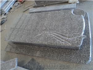Natural Brown Rose Red G664 Cheap Granite Tombestone Design