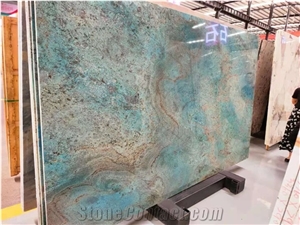 Blue Van Gogh Quartzite Blue Luise Granite Slab Wall Tile