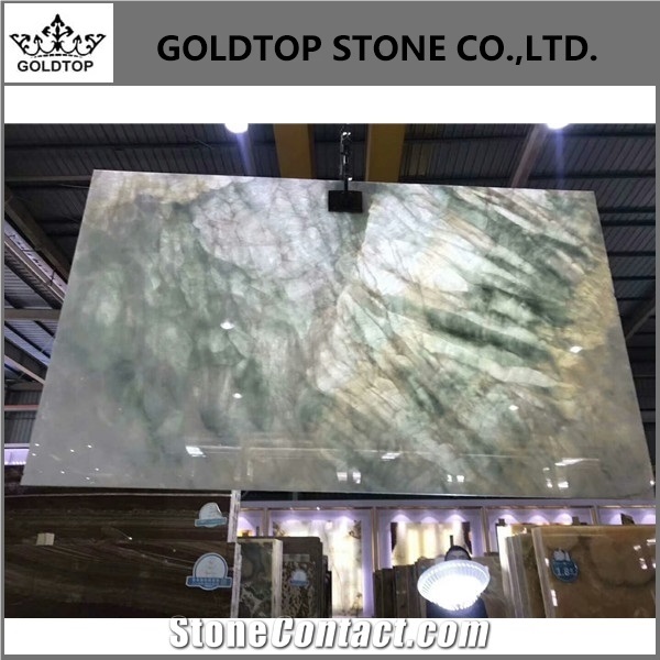 Blue Crystal Natural Onyx Stone,Lighting Blue Ice Onyx Slabs