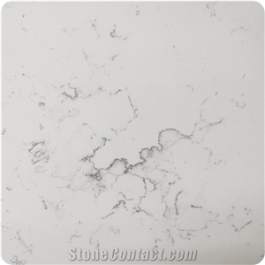 Carrara White Artificial Quartz Slab