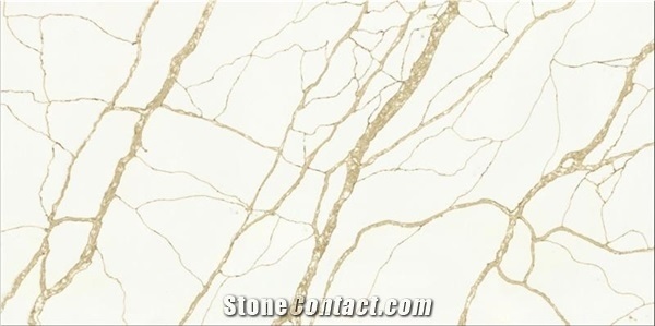 Factory Supplier Largest Size Calacatta Quartz Slabs