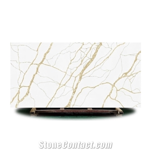 Factory Supplier Largest Size Calacatta Quartz Slabs