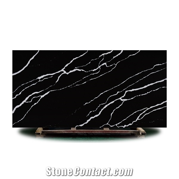 Hot Sell Calacatta Black Quartz for Countertop