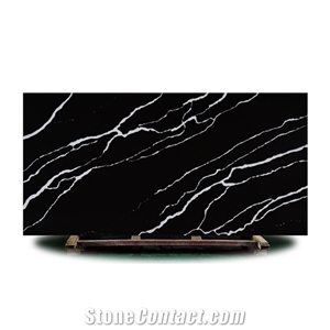 Hot Sell Calacatta Black Quartz for Countertop