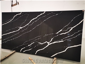 Hot Sell Calacatta Black Quartz for Countertop