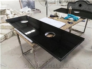 Indian Black Galaxy Granite for Vanity Top