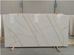 Kitchen Island Calacatta Gold Quartz Countertop
