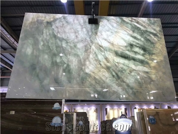 New Crystal Blue Color Onyx Stone Slabs