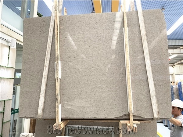 Polished Light Grey Natural Stone Mocha Limestone Wall Tiles